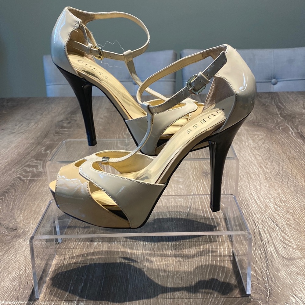 Guess 4.5 inch heel pumps **ankle straps ripped but still wearable**